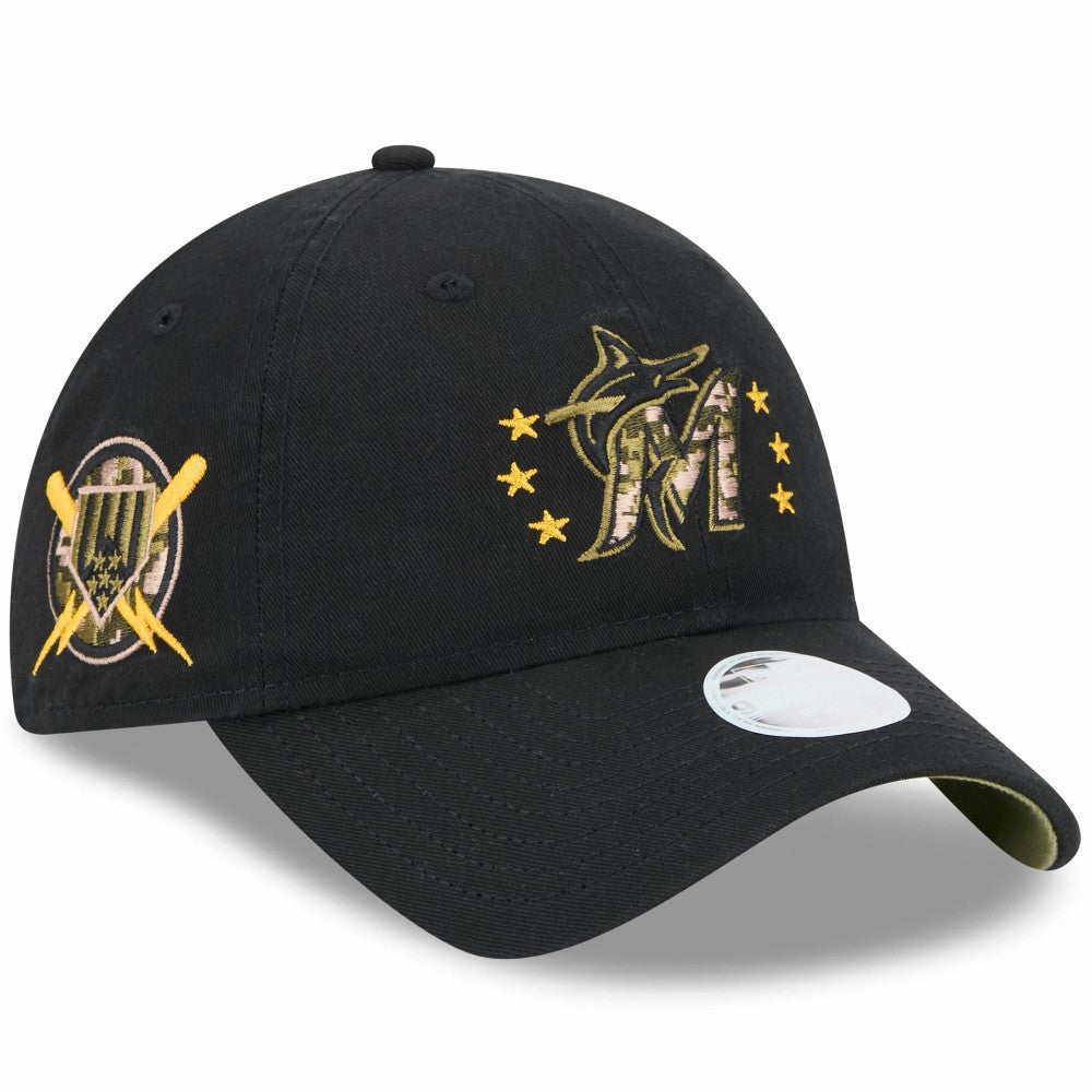 MLB Miami Marlins New Era Women's 2024 Armed Forces Day 9TWENTY Adjustable Hat