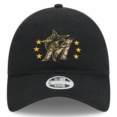 MLB Miami Marlins New Era Women's 2024 Armed Forces Day 9TWENTY Adjustable Hat