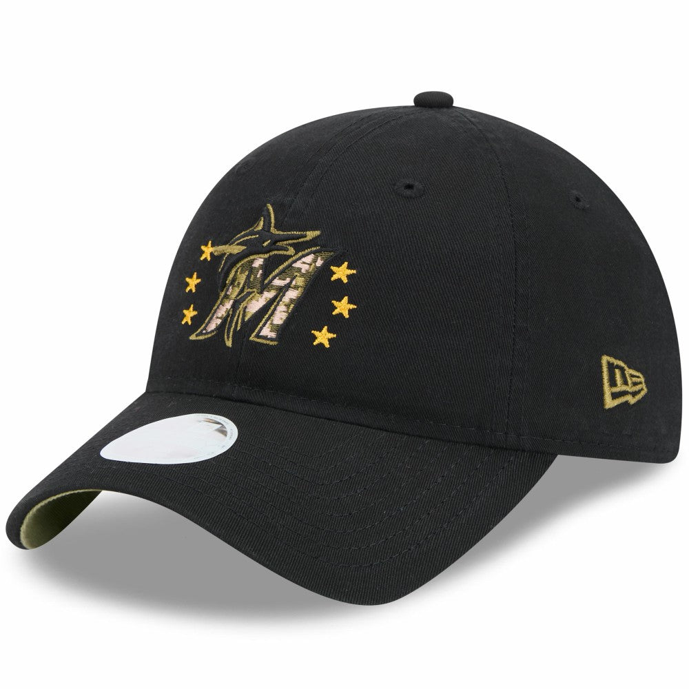MLB Miami Marlins New Era Women's 2024 Armed Forces Day 9TWENTY Adjustable Hat
