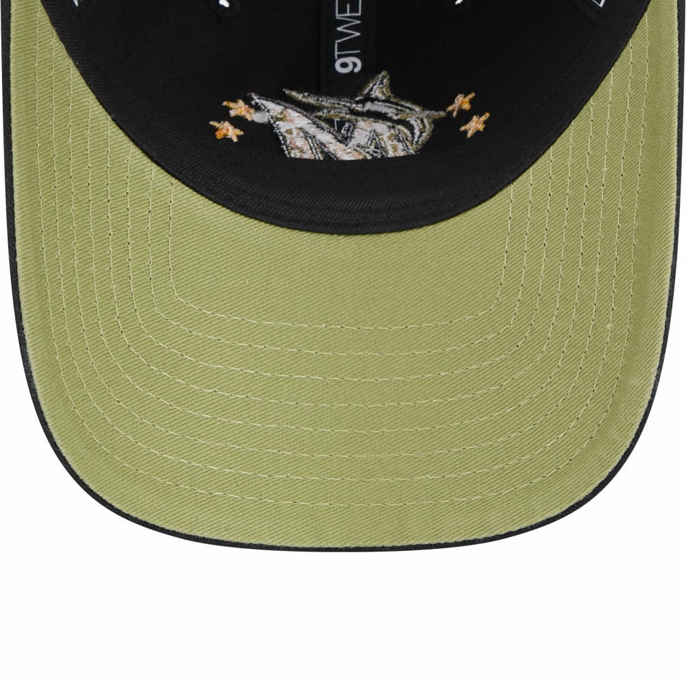 MLB Miami Marlins New Era Women's 2024 Armed Forces Day 9TWENTY Adjustable Hat
