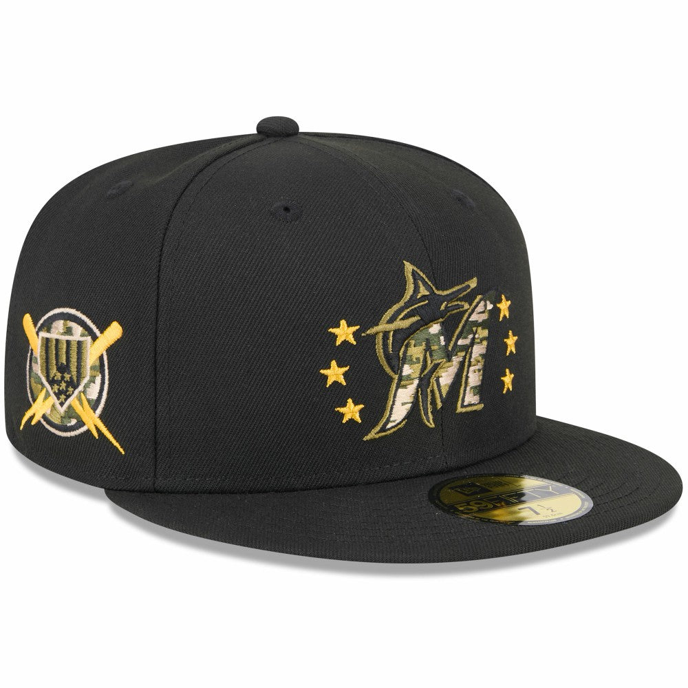 MLB Miami Marlins New Era 2024 Armed Forces Day On-Field 59FIFTY Fitted Hat