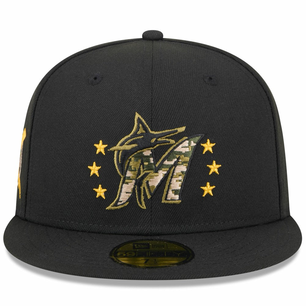 MLB Miami Marlins New Era 2024 Armed Forces Day On-Field 59FIFTY Fitted Hat