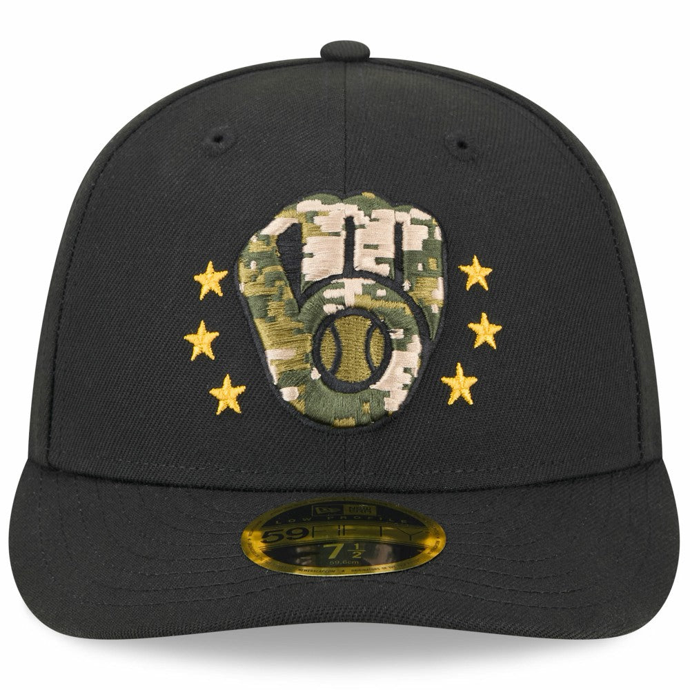 MLB Milwaukee Brewers New Era 2024 Armed Forces Day Low Profile 59FIFTY Fitted Hat