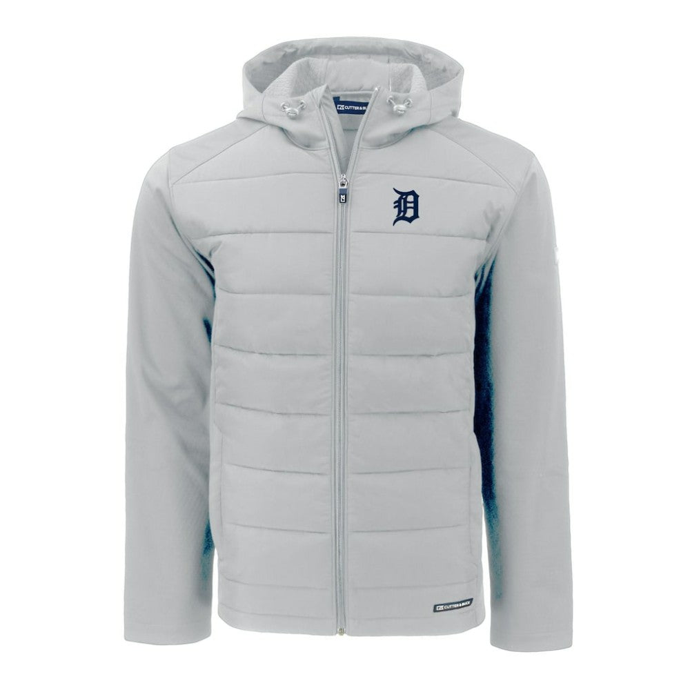 MLB Detroit Tigers Cutter & Buck Evoke Hybrid Eco Softshell Recycled Full-Zip Hoodie