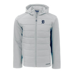 MLB Detroit Tigers Cutter & Buck Evoke Hybrid Eco Softshell Recycled Full-Zip Hoodie
