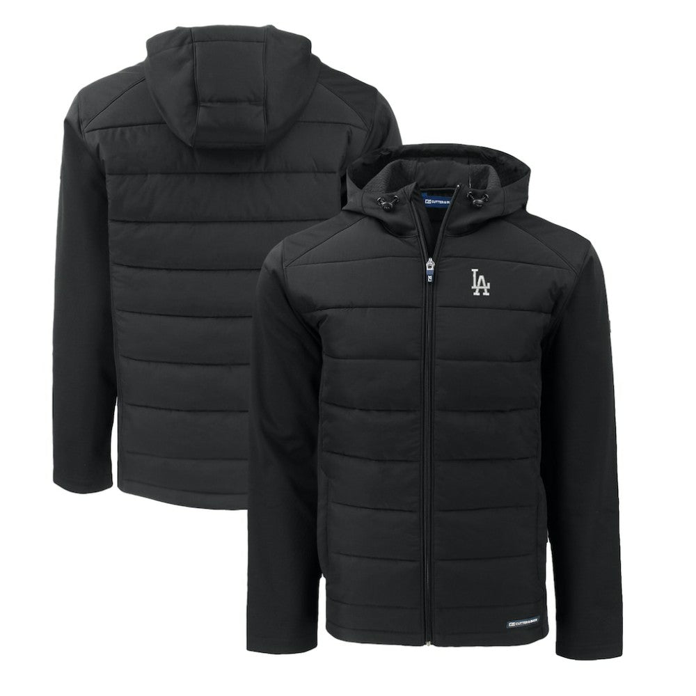 MLB Los Angeles Dodgers Cutter & Buck Evoke Hybrid Eco Softshell Recycled Full-Zip Hoodie