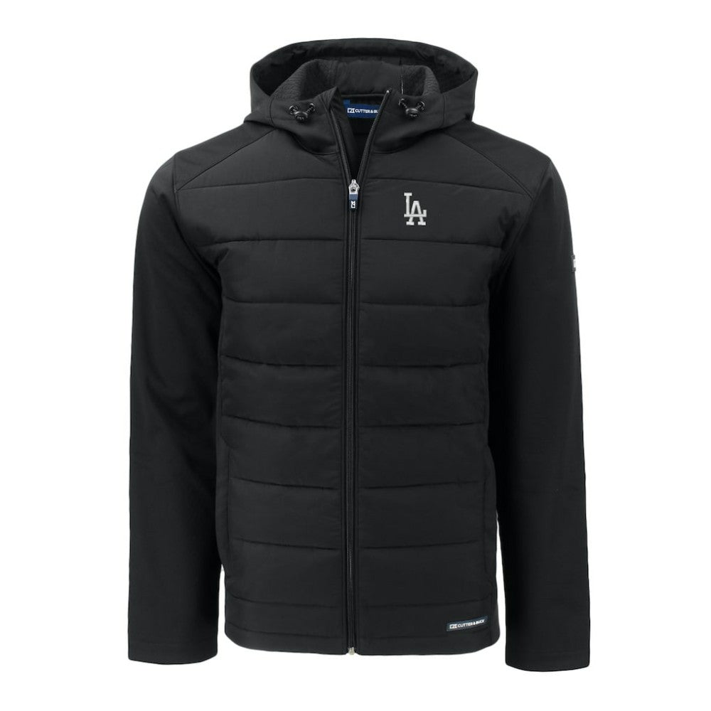 MLB Los Angeles Dodgers Cutter & Buck Evoke Hybrid Eco Softshell Recycled Full-Zip Hoodie