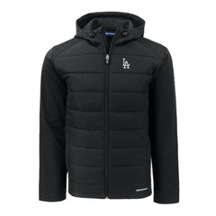 MLB Los Angeles Dodgers Cutter & Buck Evoke Hybrid Eco Softshell Recycled Full-Zip Hoodie