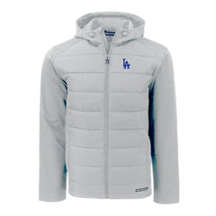 MLB Los Angeles Dodgers Cutter & Buck Evoke Hybrid Eco Softshell Recycled Full-Zip Hoodie