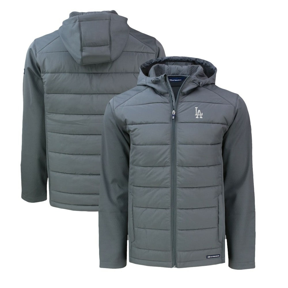MLB Los Angeles Dodgers Cutter & Buck Evoke Hybrid Eco Softshell Recycled Full-Zip Hoodie