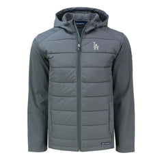 MLB Los Angeles Dodgers Cutter & Buck Evoke Hybrid Eco Softshell Recycled Full-Zip Hoodie