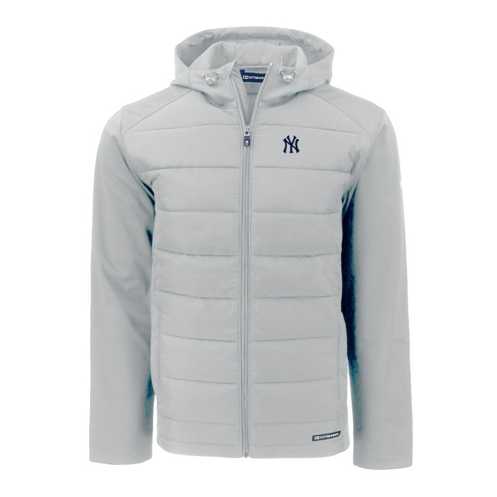 MLB New York Yankees Cutter & Buck Evoke Hybrid Eco Softshell Recycled Full-Zip Hoodie