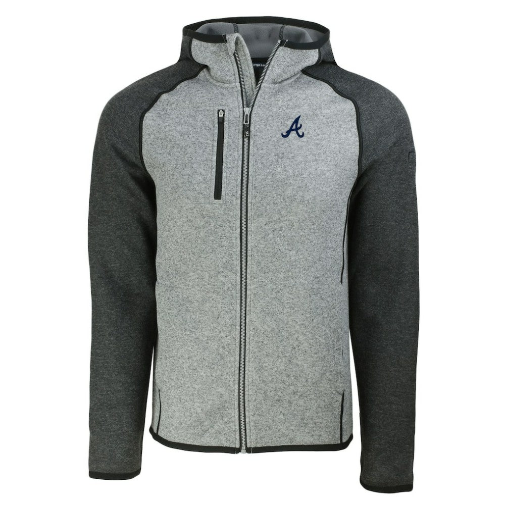 MLB Atlanta Braves Cutter & Buck Mainsail Full-Zip Hooded Jacket