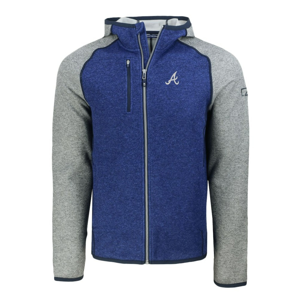 MLB Atlanta Braves Cutter & Buck Mainsail Full-Zip Hooded Jacket
