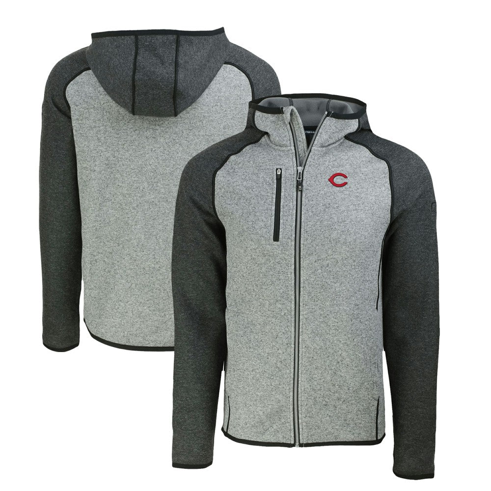 MLB Cincinnati Reds Cutter & Buck Mainsail Full-Zip Hooded Jacket