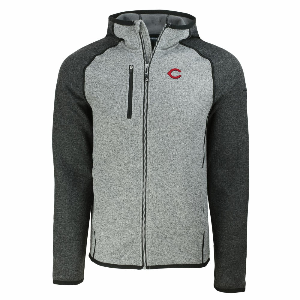 MLB Cincinnati Reds Cutter & Buck Mainsail Full-Zip Hooded Jacket