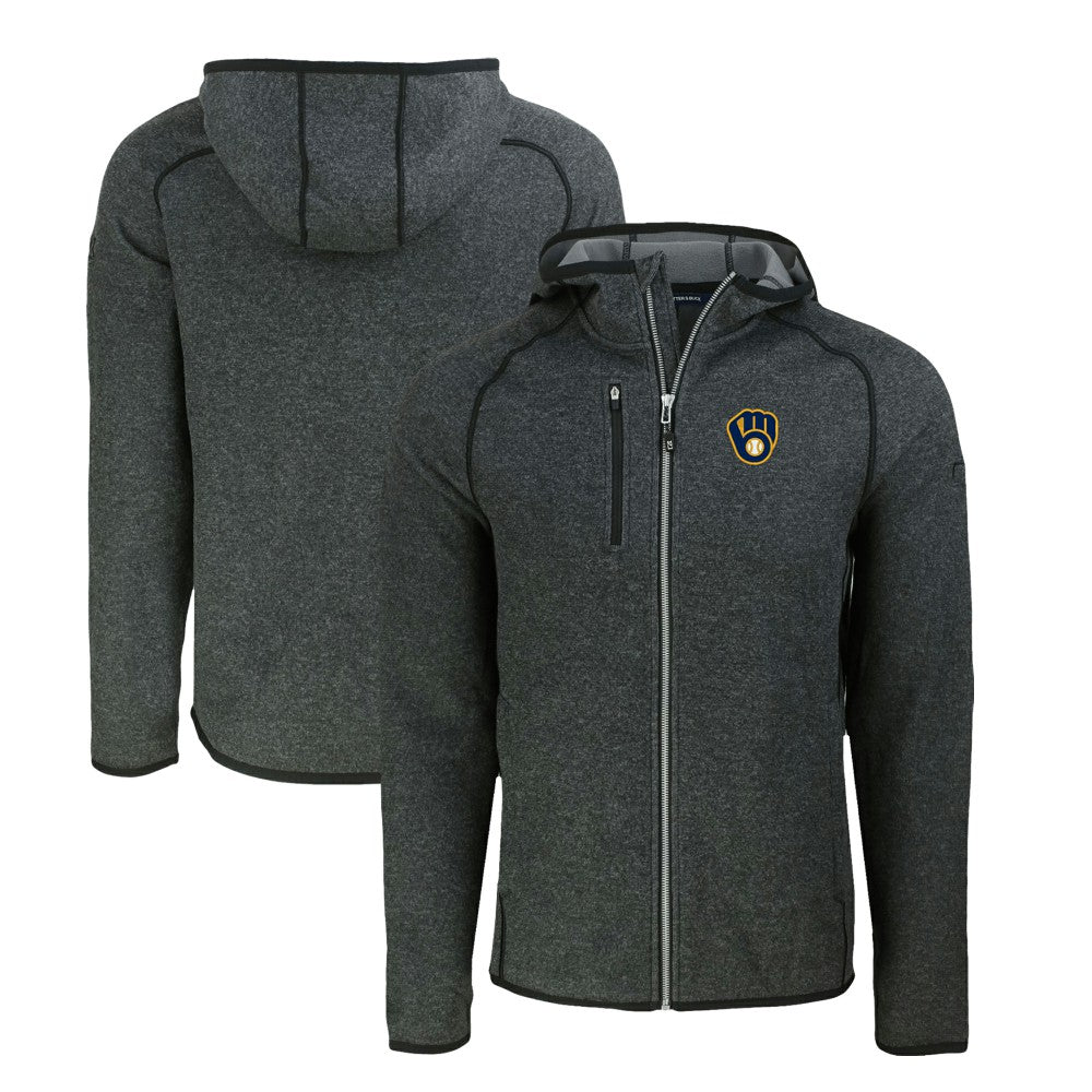 MLB Milwaukee Brewers Cutter & Buck Mainsail Full-Zip Hooded Jacket
