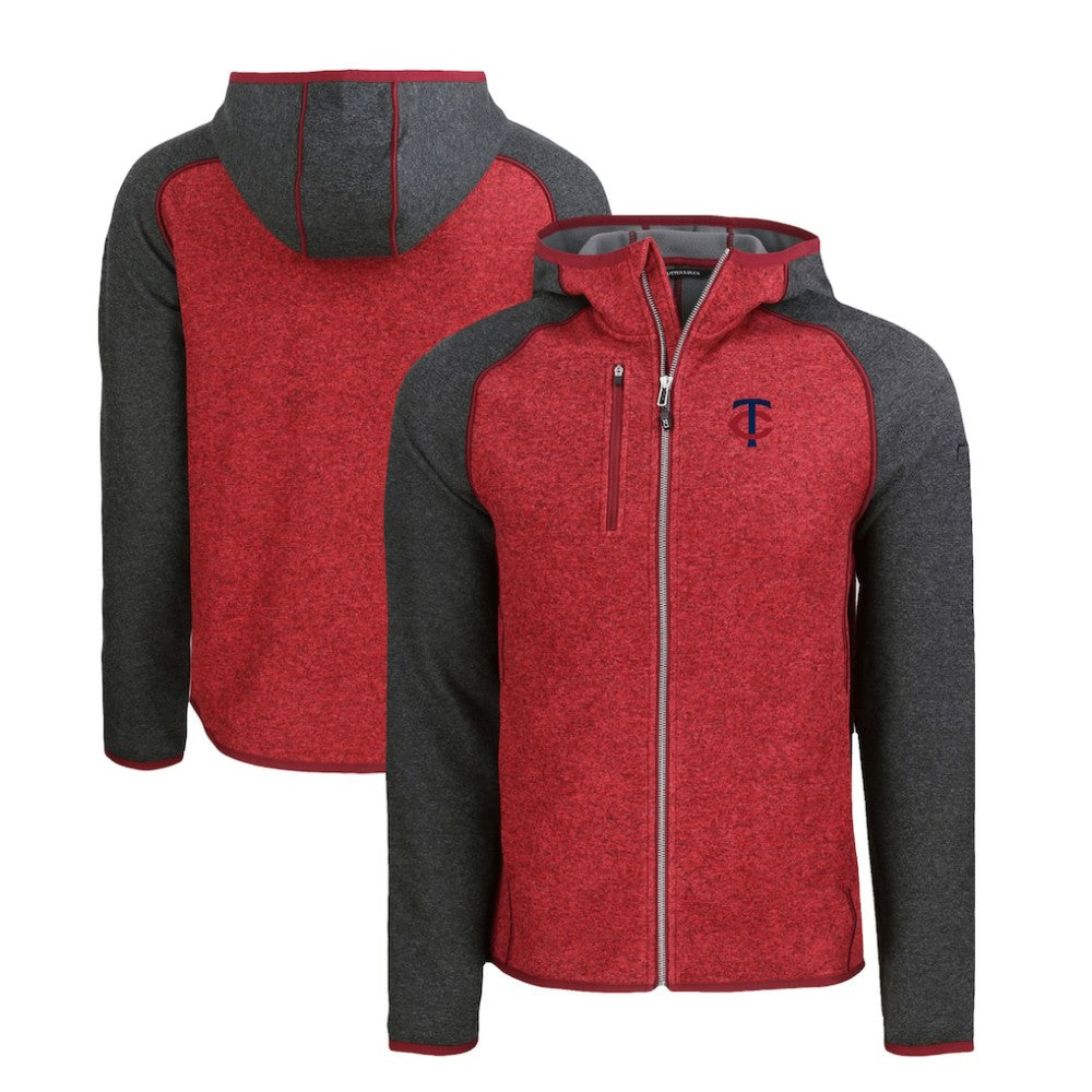 MLB Minnesota Twins Cutter & Buck Mainsail Full-Zip Hooded Jacket