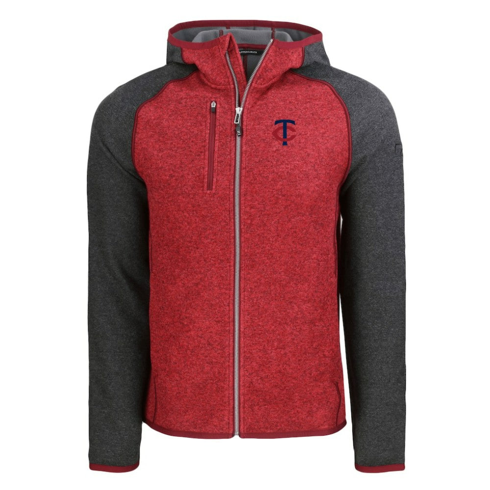 MLB Minnesota Twins Cutter & Buck Mainsail Full-Zip Hooded Jacket