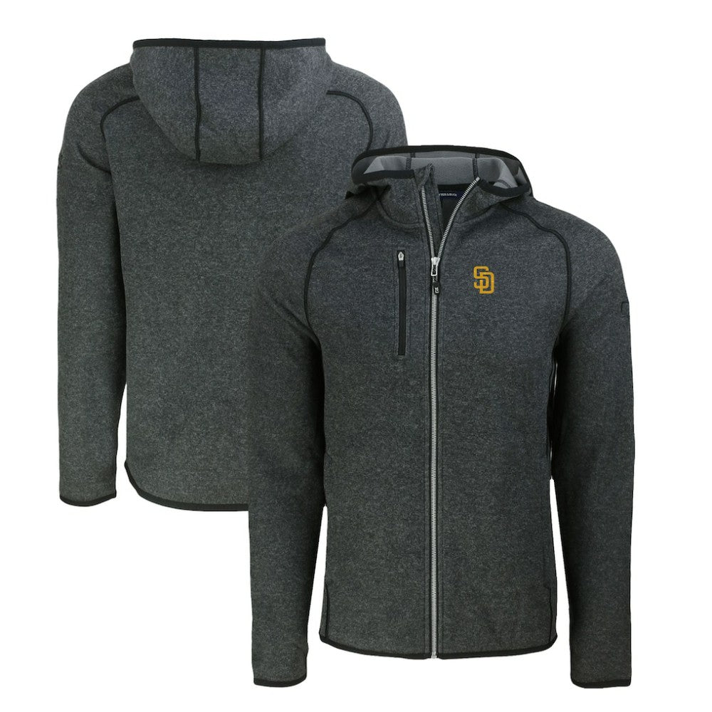 MLB San Diego Padres Cutter & Buck Mainsail Full-Zip Hooded Jacket