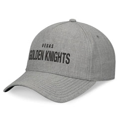 NHL Heather Gray Vegas Golden Knights Fanatics Elements A-Frame Leather Strapback Hat