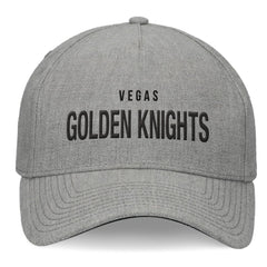 NHL Heather Gray Vegas Golden Knights Fanatics Elements A-Frame Leather Strapback Hat