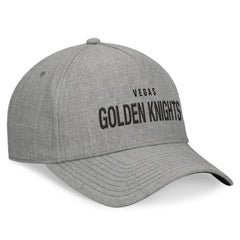 NHL Heather Gray Vegas Golden Knights Fanatics Elements A-Frame Leather Strapback Hat