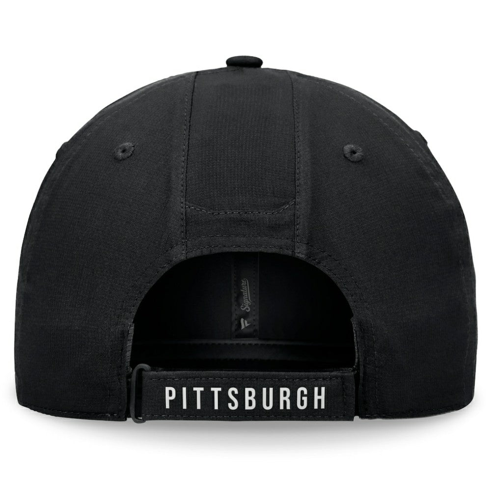 NHL Black Pittsburgh Penguins Fanatics Front Office Ripstop Adjustable Hat