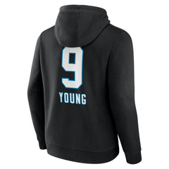 Bryce Young  Team Wordmark Name & Number Pullover Hoodie - Carolina Panthers
