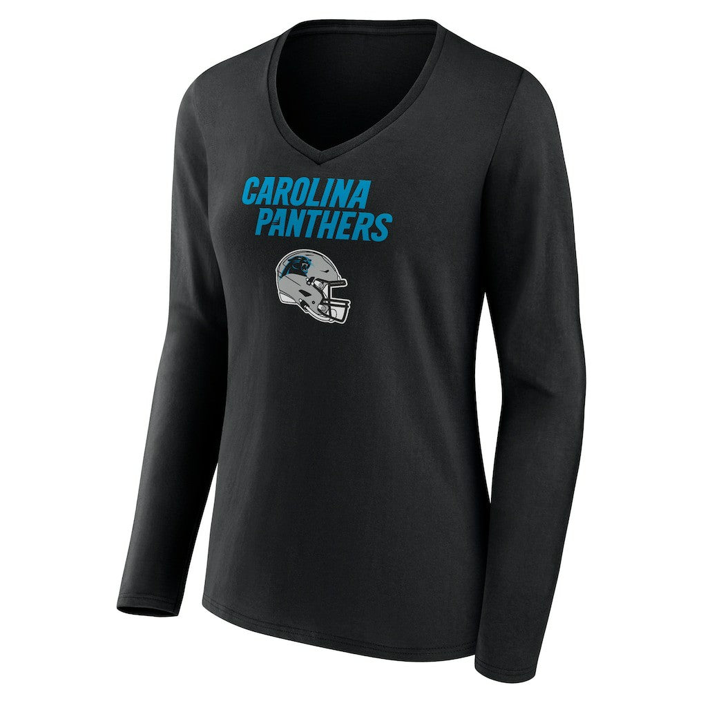 Bryce Young  Women's Team Wordmark Name & Number Long Sleeve V-Neck T-Shirt - Carolina Panthers