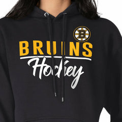 NHL Black Boston Bruins G-III 4Her by Carl Banks Women's Team Sport Tri-Blend Fleece Hoodie