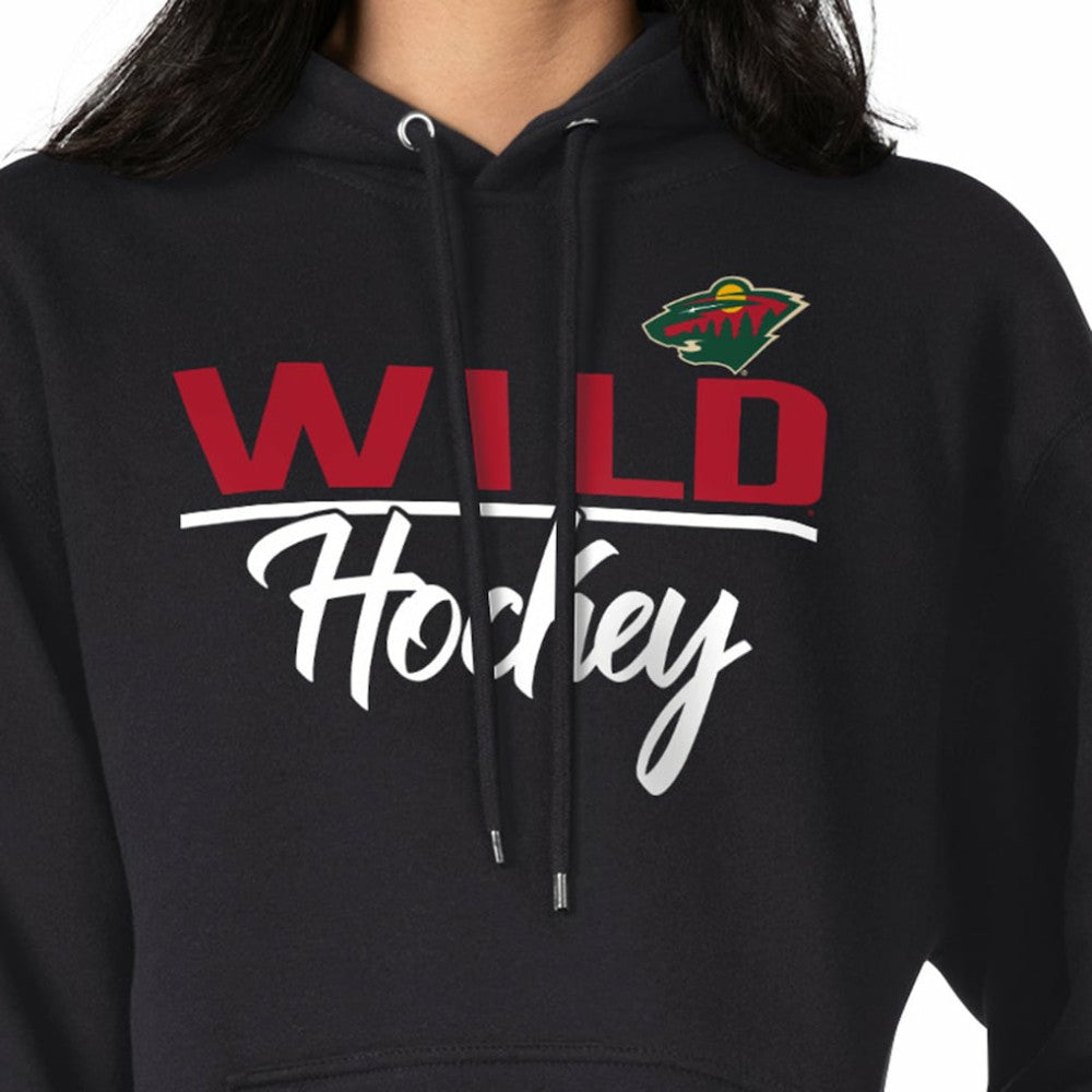 NHL Black Minnesota Wild G-III 4Her by Carl Banks Women's Team Sport Tri-Blend Fleece Hoodie