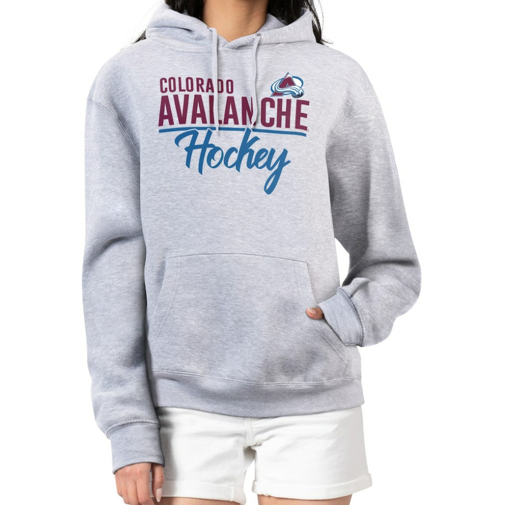 NHL Heather Gray Colorado Avalanche G-III 4Her by Carl Banks Women's Team Sport Tri-Blend Fleece Hoodie