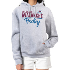 NHL Heather Gray Colorado Avalanche G-III 4Her by Carl Banks Women's Team Sport Tri-Blend Fleece Hoodie