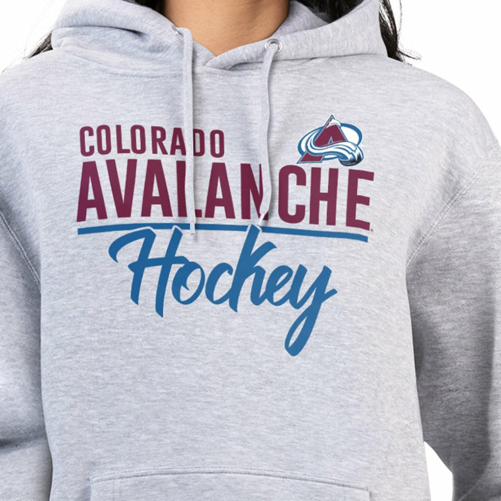 NHL Heather Gray Colorado Avalanche G-III 4Her by Carl Banks Women's Team Sport Tri-Blend Fleece Hoodie