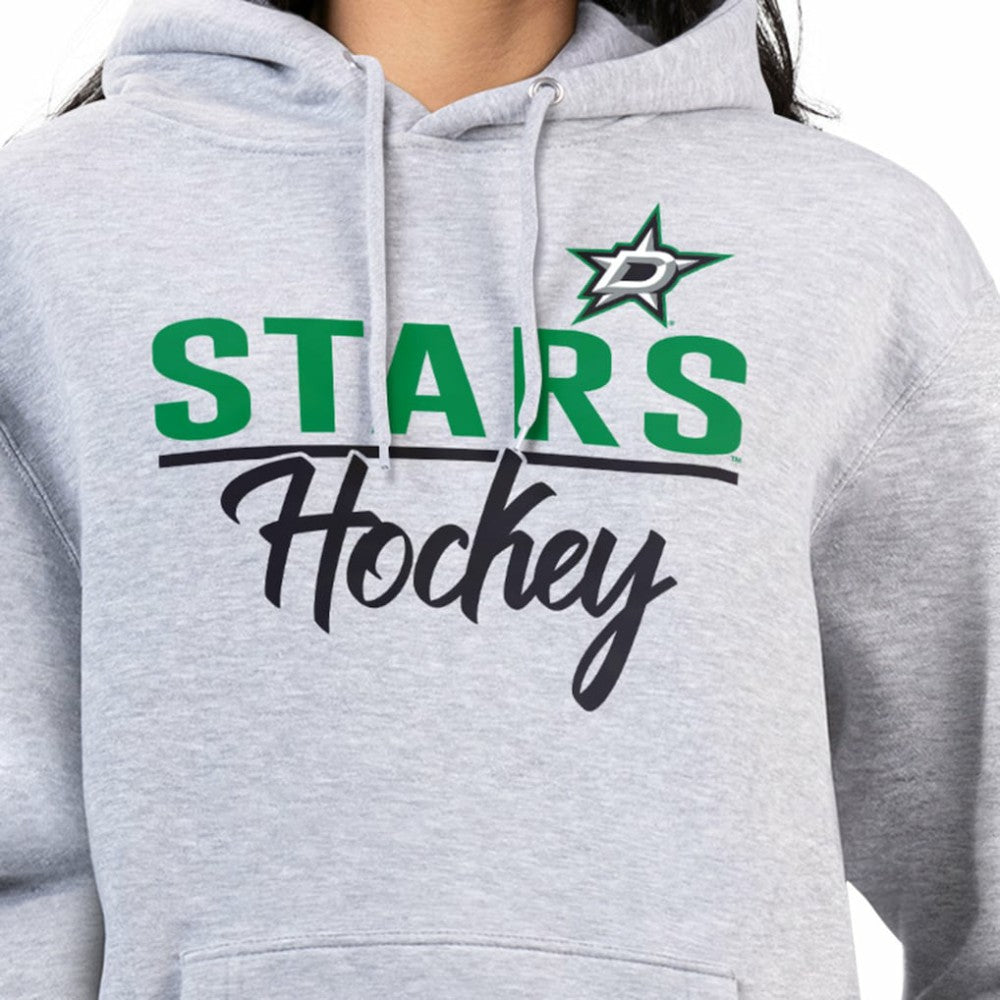 NHL Heather Gray Dallas Stars G-III 4Her by Carl Banks Women's Team Sport Tri-Blend Fleece Hoodie