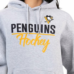 NHL Heather Gray Pittsburgh Penguins G-III 4Her by Carl Banks Women's Team Sport Tri-Blend Fleece Hoodie