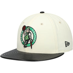 NBA Boston Celtics Faux Leather Visor Two-Tone 59FIFTY Fitted Hat