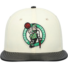 NBA Boston Celtics Faux Leather Visor Two-Tone 59FIFTY Fitted Hat