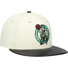 NBA Boston Celtics Faux Leather Visor Two-Tone 59FIFTY Fitted Hat