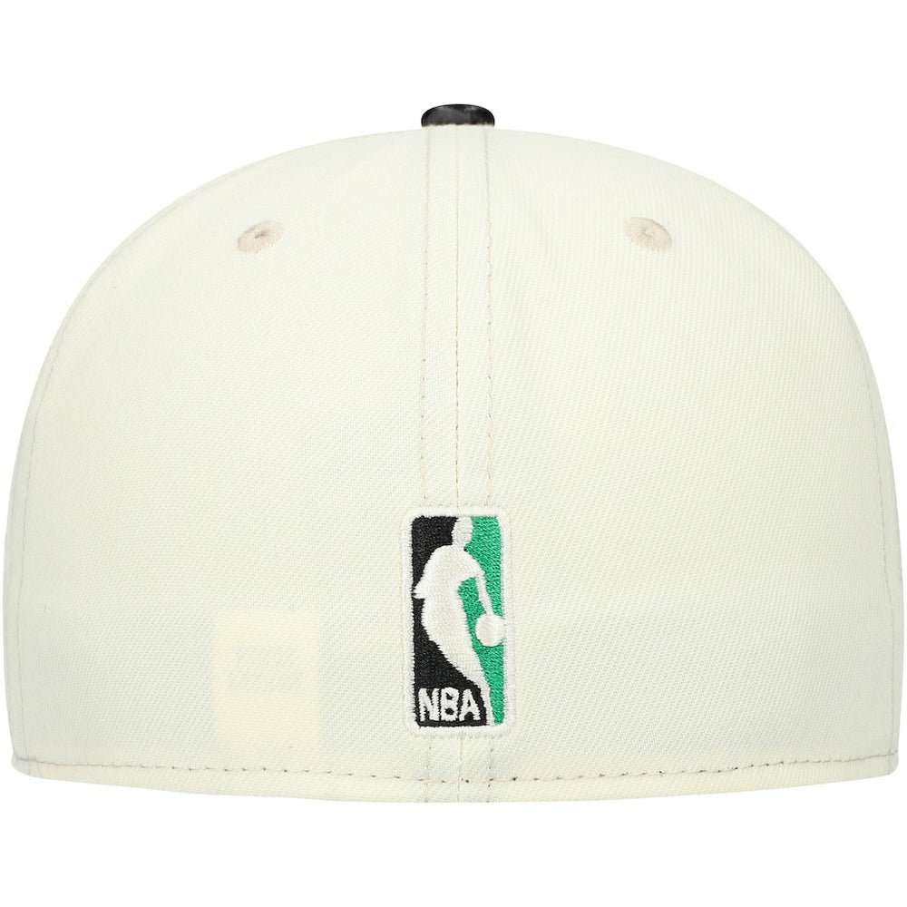 NBA Boston Celtics Faux Leather Visor Two-Tone 59FIFTY Fitted Hat
