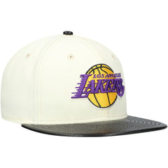 NBA Los Angeles Lakers Faux Leather Visor Two-Tone 59FIFTY Fitted Hat