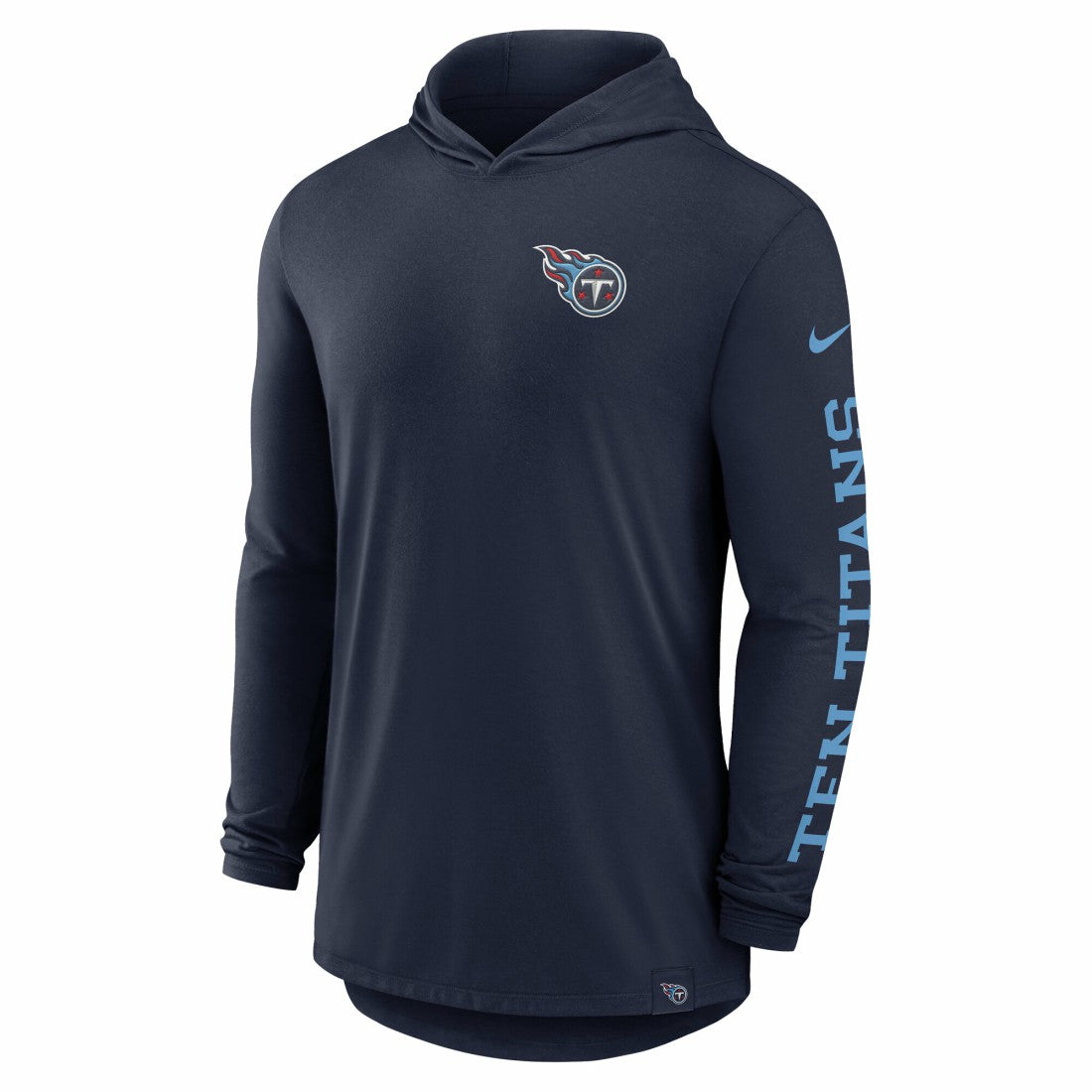 Blitz Tri-Blend Dri-FIT Long Sleeve Hoodie T-Shirt - Tennessee Titans