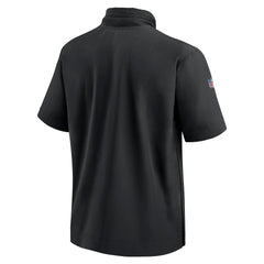 2024 Sideline Coach Short Sleeve Half-Zip Hoodie Jacket - Carolina Panthers