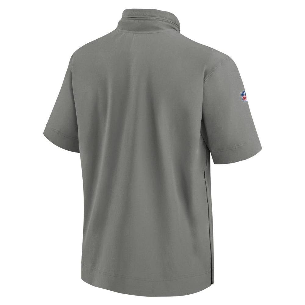 2024 Sideline Coach Short Sleeve Half-Zip Hoodie Jacket - Detroit Lions