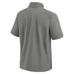 2024 Sideline Coach Short Sleeve Half-Zip Hoodie Jacket - Detroit Lions