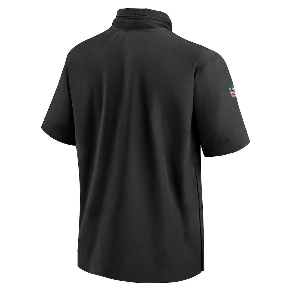2024 Sideline Coach Short Sleeve Half-Zip Hoodie Jacket - Minnesota Vikings