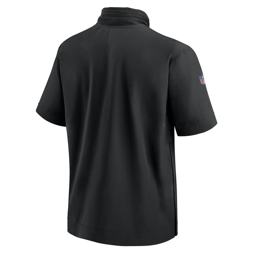 2024 Sideline Coach Short Sleeve Half-Zip Hoodie Jacket - Minnesota Vikings
