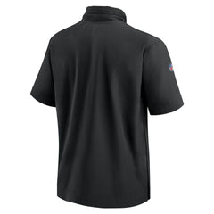 2024 Sideline Coach Short Sleeve Half-Zip Hoodie Jacket - Minnesota Vikings
