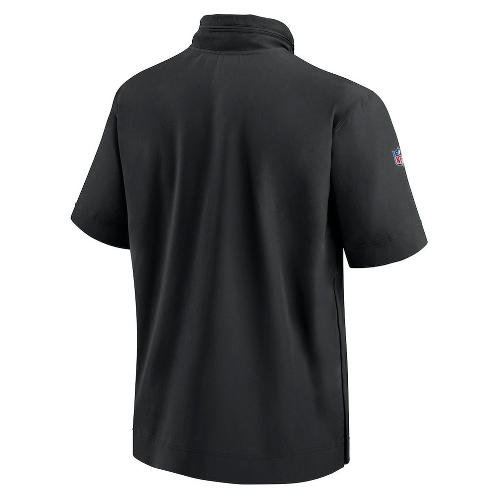 2024 Sideline Coach Short Sleeve Half-Zip Hoodie Jacket - New Orleans Saints